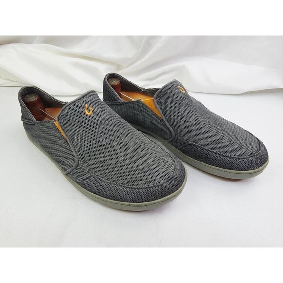 Olukai Nohea Mesh Mens Size 11 Brown Slip On Embroidered Logo Comfort Sneakers - Picture 10 of 14